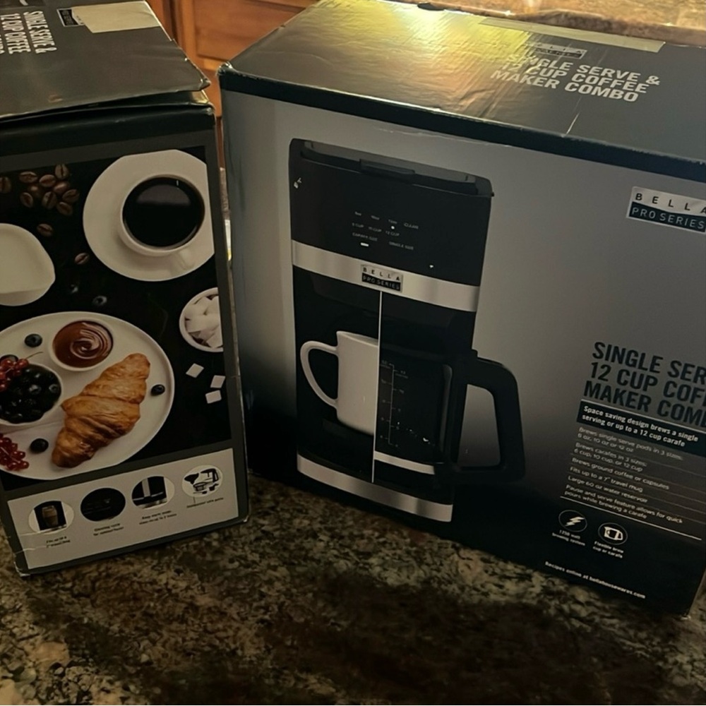 PRO SERIES COFFEE MAKER COMBO: 3-Single Serve Sizes (8-10-12 oz) & Up to 12 Cups - Picture 8 of 8